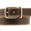 M and F Western Product N2711802 Men's Standard Belt in Brown Cow with Single Edge Stitch